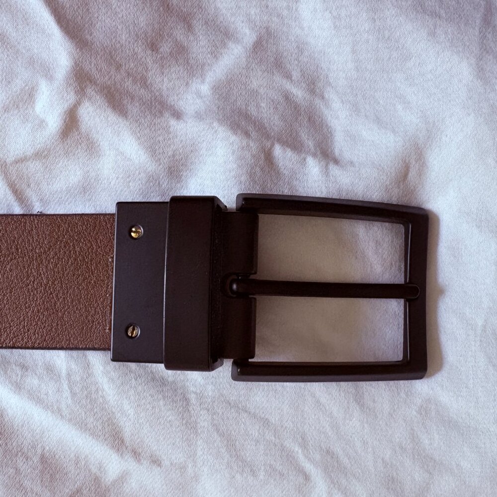 Swiss Gear Men's Brown Leather Dress Belt Office Party - Picture 5 of 5